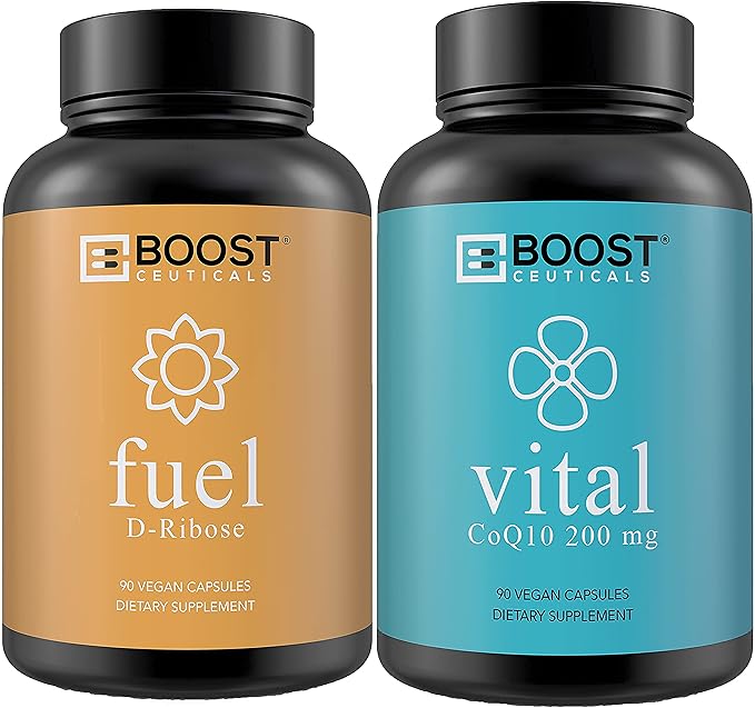 D Ribose 500 mg (90 Capsules) &amp CoQ10 200 mg (90 Capsules)