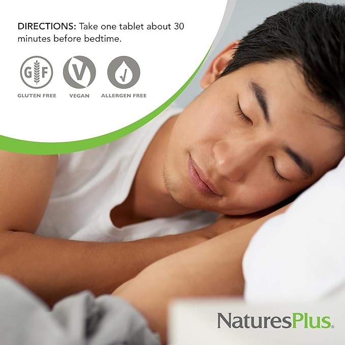 NaturesPlus Melatonin 20 mg - 90 Fast-Acting Tablets - Vegan Gluten Free - 90 Servings