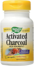Nature's Way Activated Charcoal 560 mg Charcoal per serving 100 Capsules