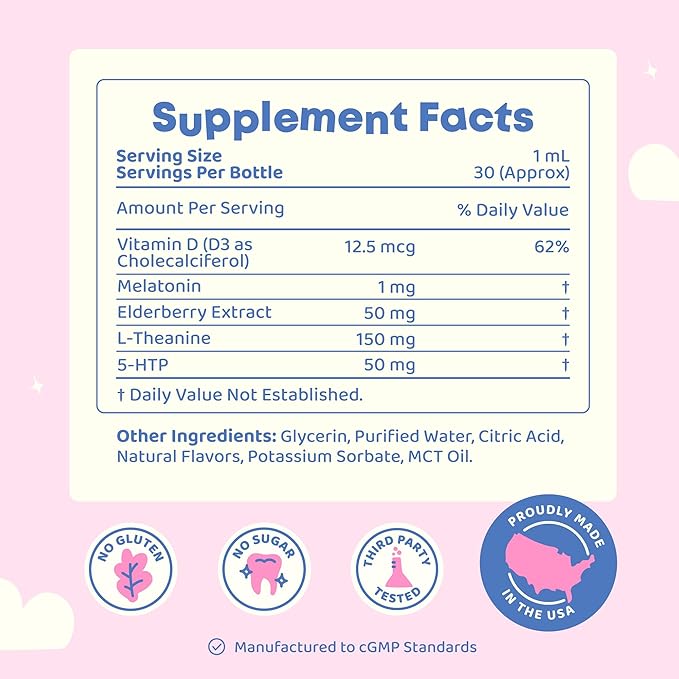 JoySpring Magnesium Citrate Liquid &amp Magnesium Glycinate and Sleepberry Melatonin 1MG for Kids