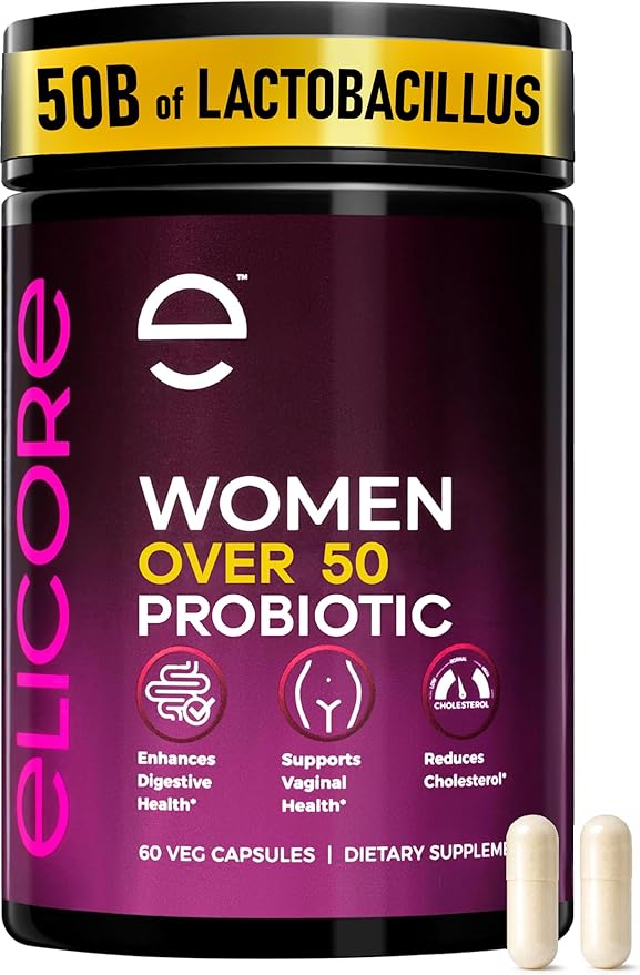 Premium Probiotics for Women 50 Billion CFU - 50B Lactobacillus Bi-Pass Technology - Vaginal &amp Digestive Probiotics - Non-GMO Gluten-Free Blend with MAKTREK Technology - 60 Veg Capsules