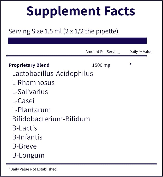 LiviaOne Daily Liquid Probiotics for Kids Probiotic Supplement for Digestive Health and Immune Support USDA-Certified Organic Vegan and Allergen-Free Non-GMO Probiotics 2 Fl Oz (Pack of 1)
