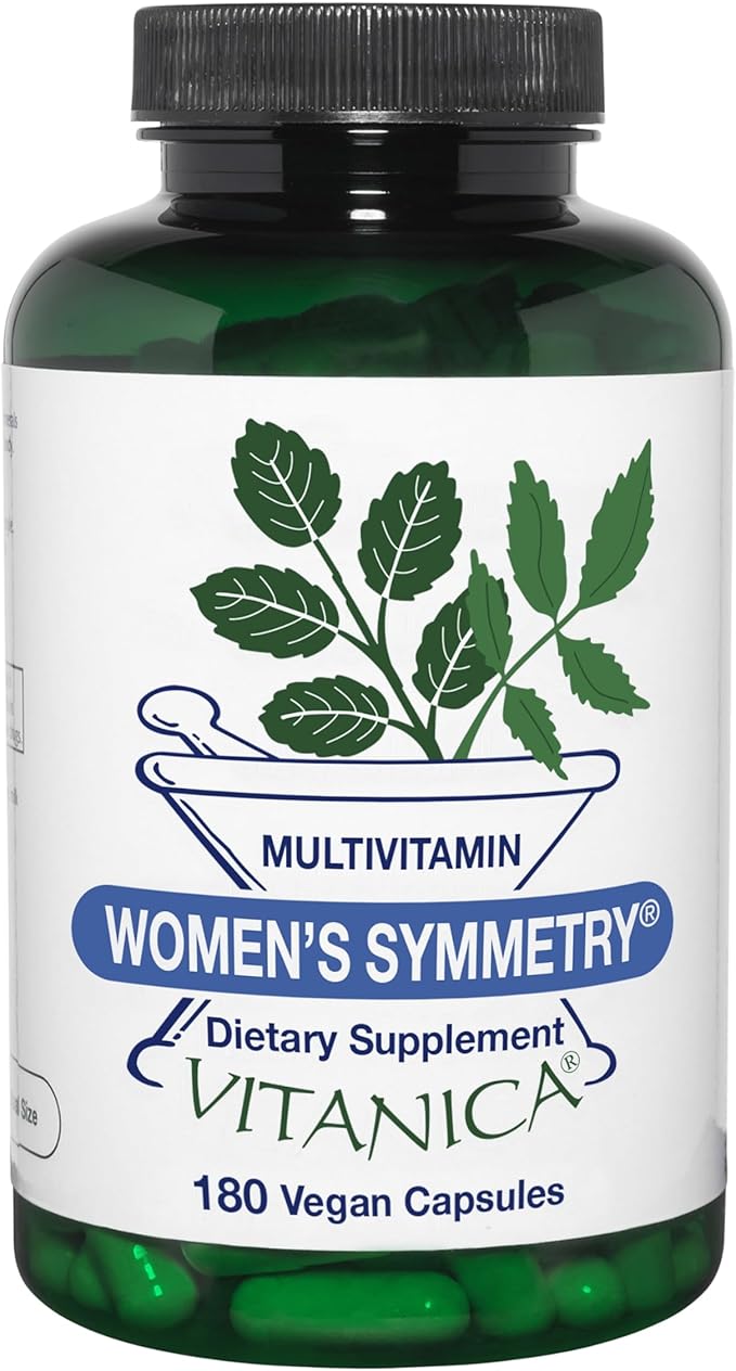 Vitanica Women's Symmetry High Potency Daily Multivitamin Vegan/Vegetarian 180 Capsules