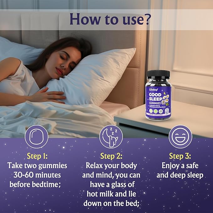 Non-Melatonin Sleep Aid Gummies with Free Ashwagandha Gummies