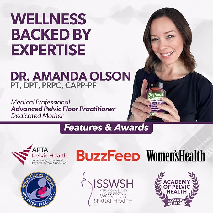 Probiotics for Women with Aloe Vera and D-Mannose for Complete Wellness That Supports: UTI BV YI and Vaginal Health and is Non-GMO - Vegan with 240 Veg Pills