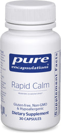 Pure Encapsulations Rapid Calm - Stress &amp Sleep Support Supplement - Contains Vitamin B6 Zembrin &amp Suntheanine L-Theanine - Non-GMO Gluten-Free &amp Vegan - 30 Capsules