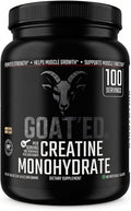 GOAT'ED Creatine Monohydrate Powder | 100% Pure Micronized Creatine for Muscle Growth Strength &amp Recovery | High-Absorption Unflavored Creatine Supplement for Men &amp Women 100 Servings