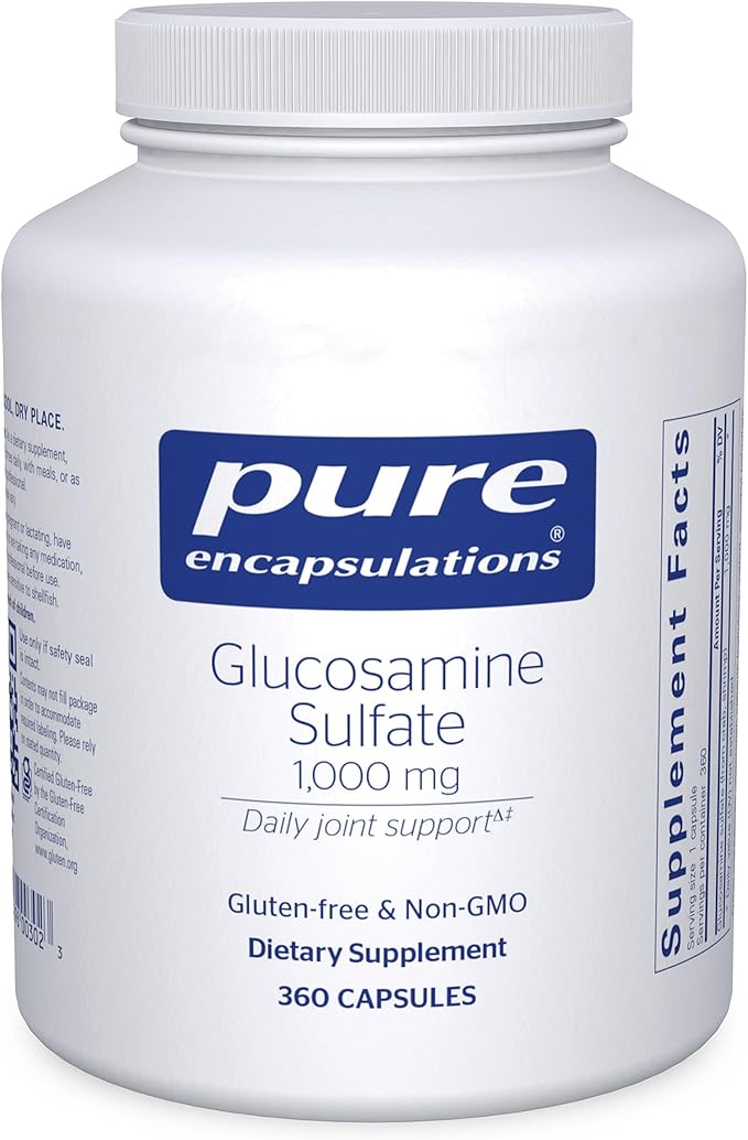 Pure Encapsulations Glucosamine Sulfate 1000 mg | Supplement for Joint Support and Mobility Cartilage Health and Connective Tissue* | 360 Capsules