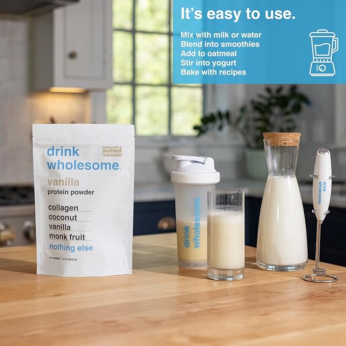 drink wholesome Chocolate and Vanilla Collagen Protein Powder Bundle