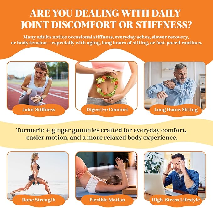 5 Month Supply Turmeric and Ginger Gummies with Black Pepper Fermented Turmeric for Joint Comfort &amp Mobility Sugar-Free with Vitamin D3 + K2 Natural Peach Flavor – 150 Gummies