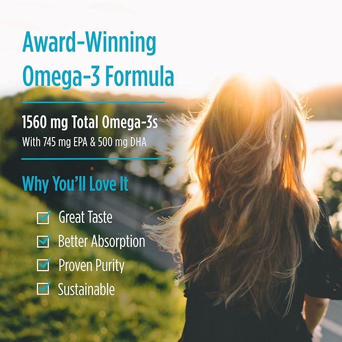 Nordic Naturals Omega-3 Lemon Flavor - 8 oz - 1560 mg Omega-3 - Fish Oil - EPA &amp DHA - Immune Support Brain &amp Heart Health Optimal Wellness - Non-GMO - 48 Servings