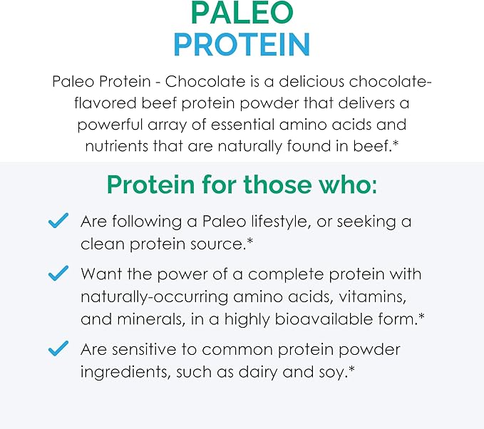 Rootcology by Dr. Izabella Wentz | Paleo Protein | Hydrolyzed Beef Protein Powder 21g Protein per Serving with MCT &amp Stevia | Dairy-Free and Soy-Free | Natural Chocolate Flavor | 885g / 30 Serving