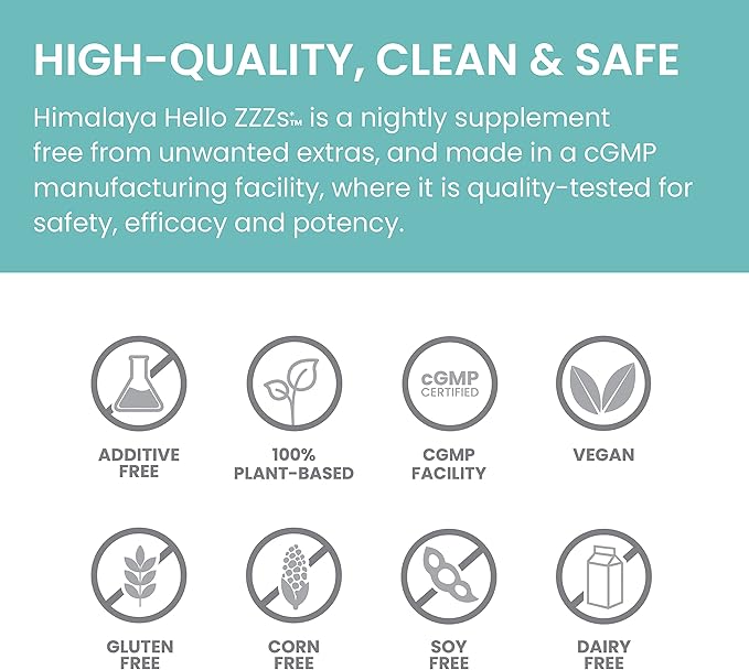 Himalaya Hello ZZZs 60 Day Supply - Herbal Sleep Supplement with Melatonin GABA L-Theanine Lavender Chamomile and Lemon Balm - Vegan Non-GMO Gluten Free 60 Capsules