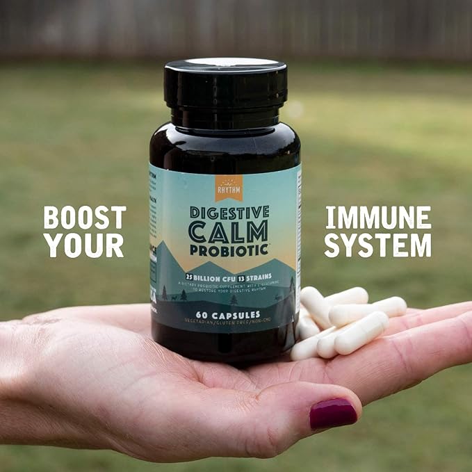 Natural Rhythm Calm Digestion Bundle - Triple Calm Magnesium (120 Capsules) + Digestive Calm Probiotic (60 Capsules)