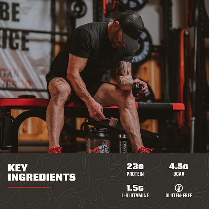 MTN OPS Cam Hanes Protein &amp Pre Workout Bundle – Chocolate Caramel Whey Protein + Blue Raspberry Preworkout