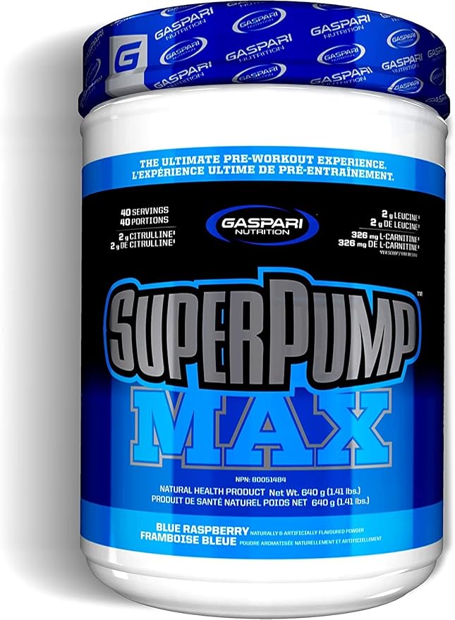 Gaspari Nutrition SuperPump Max Blue Raspberry Ice - 1.41 lbs