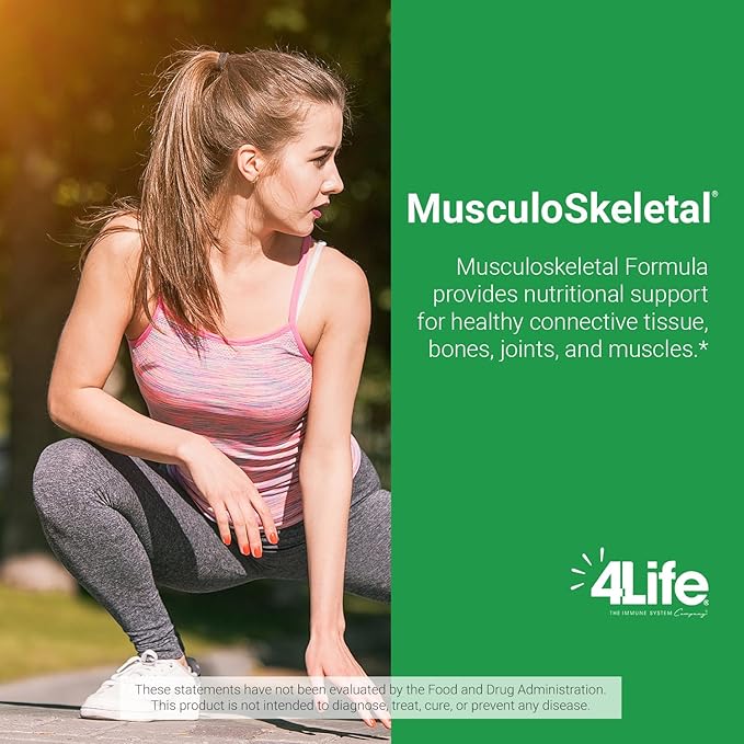 4Life Musculoskeletal Formula - Devil’s Claw Turmeric Gotu Kola and Alfalfa for Bone Joint Muscle and Tissue Health - 60 Veggie Capsules