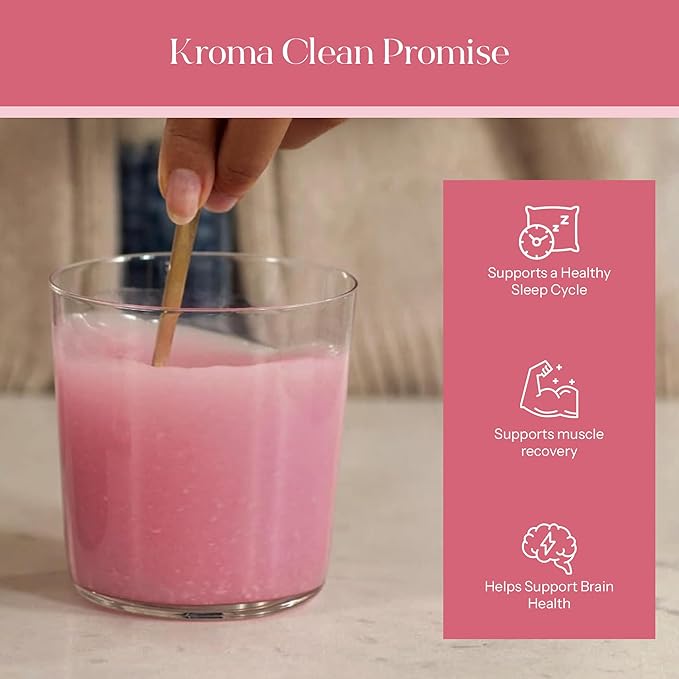 Kroma Calming + Restore Magnesium Powder – Magnesium Citrate with L-Theanine for Relaxation Sleep Cycle &amp Digestive Support – Muscle Recovery Supplement – Pomegranate Flavor – 4.4 oz 30 Servings