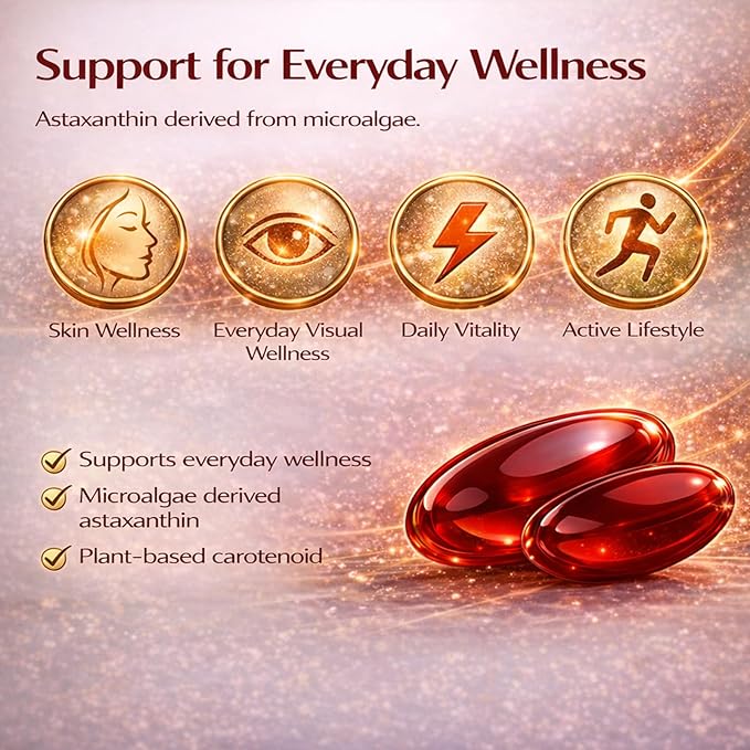 12mg Softgels – Antioxidant Support for Skin &amp Eye Wellness – 120 Softgels 4 Month Supply (1)
