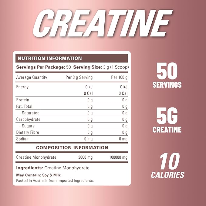 EHP Labs CREA-8 Creatine Monohydrate Powder - Unflavored Creatine Powder for Muscle Growth Increased Strength Enhanced Energy Output and Improved Performance - 50 Servings (250g)
