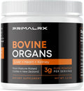 Bovine Organ Powder: GrassFed Beef Organ Complex – Primal Multivitamin for Women &amp Men (B Complex Vitamins Heme Iron Supplements Vitamin A B12 Folate Selenium and Zinc Supplements) – 90g