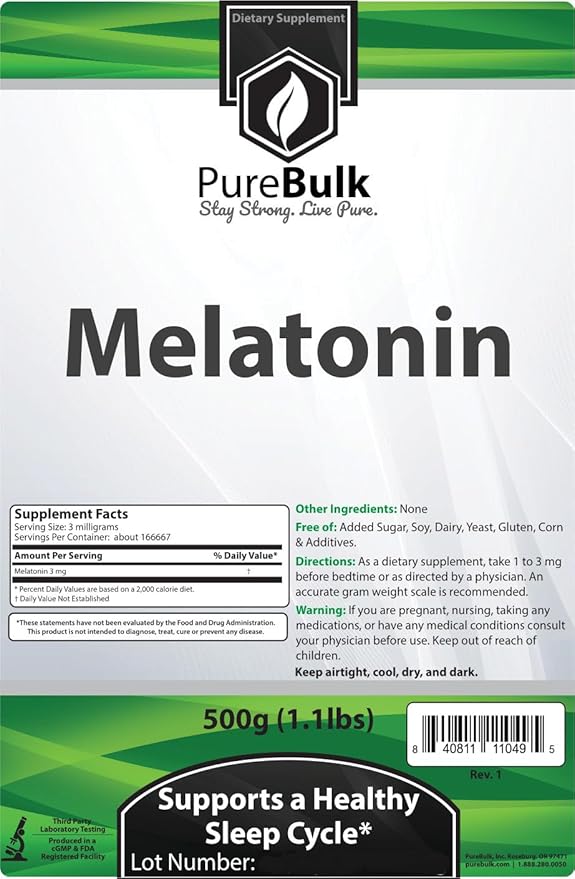 Melatonin Powder (500 Grams)