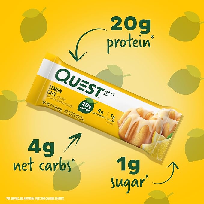 Quest Nutrition Peppermint Bark Protein Bar 21g Protein 4g Net Carb 1g Sugar Gluten Free 12 Count &amp Lemon Cake Protein Bars High Protein Low Carb Gluten Free Keto Friendly