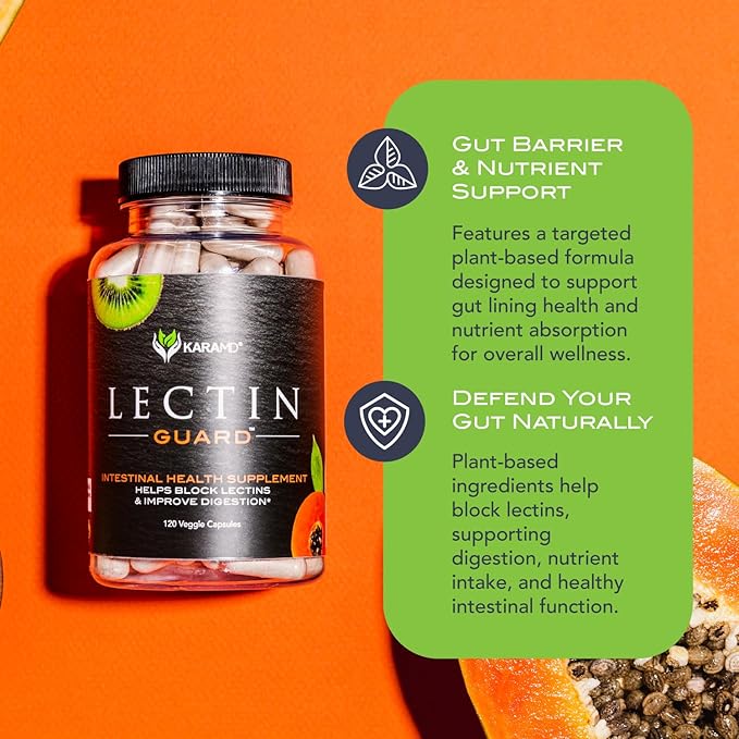 KaraMD Lectin Guard Gut Repair Colon Cleanse Supplement &amp Revive Reds Polyphenol Energy Booster | Antioxidants Shilajit &amp Enzymes | Non-GMO Gluten Free Vegan Friendly (30 Servings)