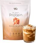 TRU Supplements Plant Based Protein Powder BCAA EAA 20g Vegan Brown Rice &amp Pea Protein 100 Calories 27 Vitamins No Artificial Flavors 25 Servings 25 Servings (Dulce De Leche)