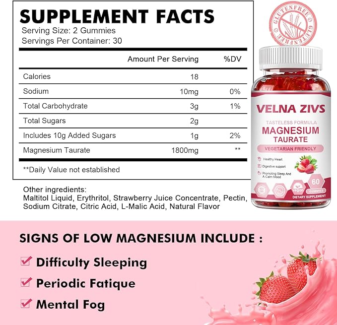 Magnesium Taurate Gummies and L-Lysine Gummies