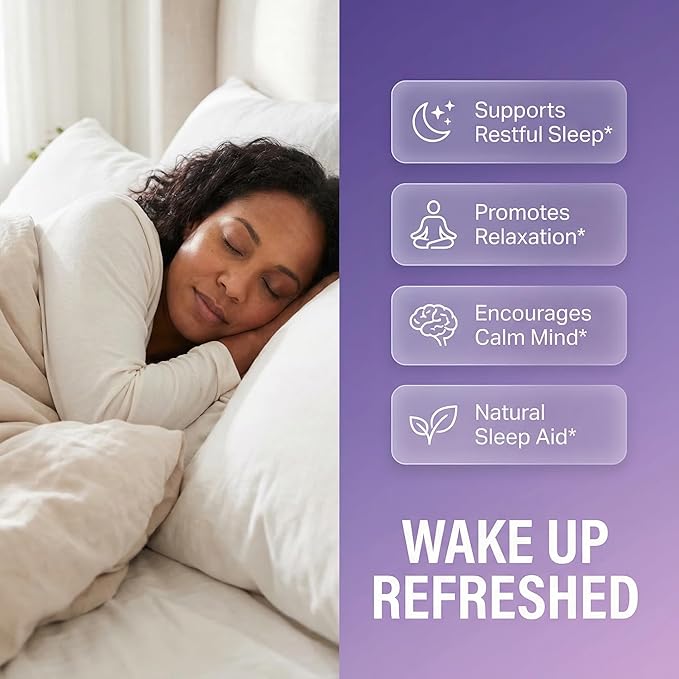 Clean Nutraceuticals Melatonin 10mg Valerian Root L Theanine 200mg Ashwagandha - Sleep Support for Women &amp Men with Magnesium Complex Lemon Balm Chamomile &amp Passion Flower - 60 Caps