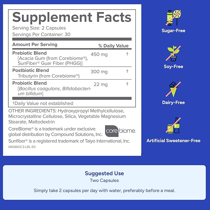 Gundry MD® Bio Complete 3 3-in-1 Probiotics for Gut Health Probiotic Supplements for Digestion Supplement Supporting Bloating Gas Food Cravings Energy Levels Skin and Focus 30 Day Supply