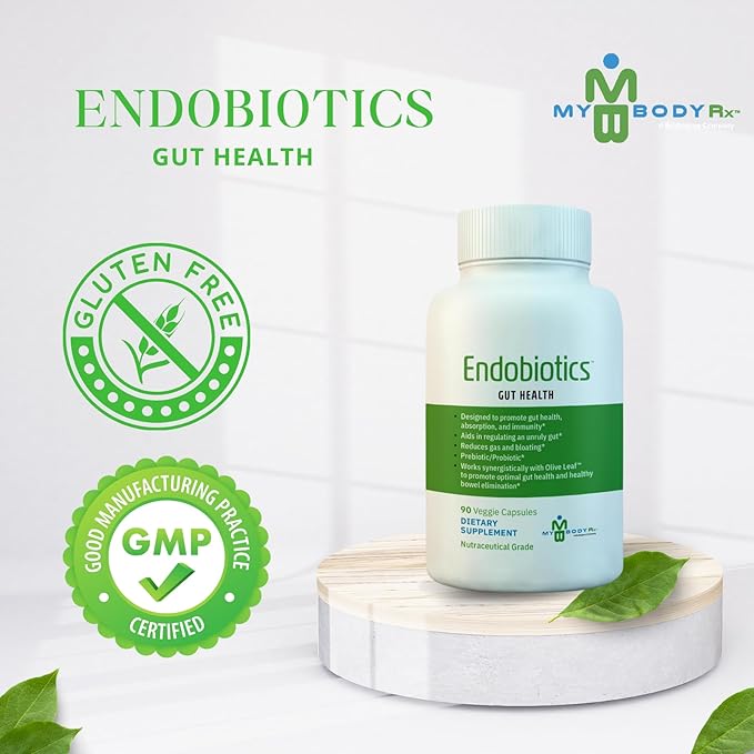 Endobiotics Gut Support Supplement - Rich Blend of Eight Beneficial Bacteria for Optimal Digestive Health-90 Capsules 4pk