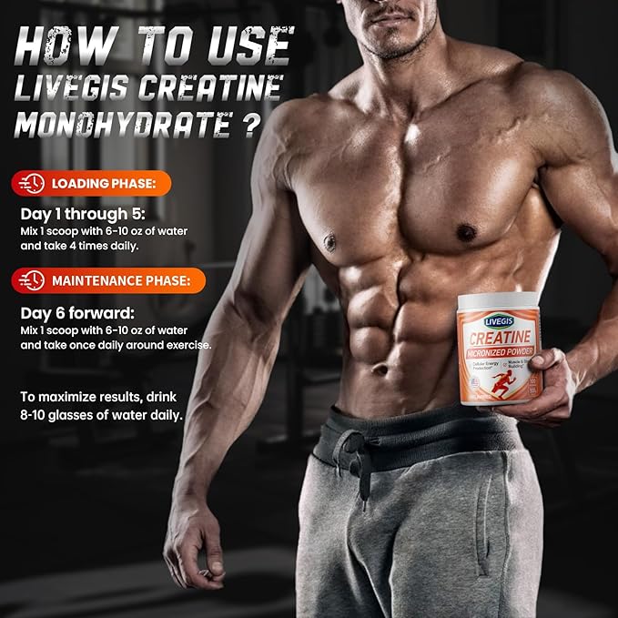 Creatine Creatine Monohydrate Keto Friendly Unflavored - Support Muscles Cellular Energy and Cognitive - 17.63 Oz(500g) - 100 Servings (500g)
