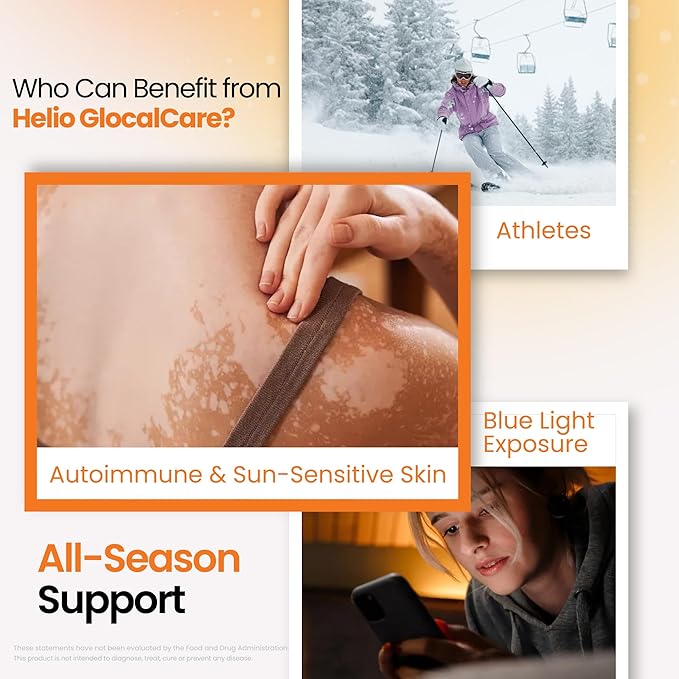 GlocalCare Helio – Antioxidant-Rich Sun Defense &amp Skin Rejuvenation Supplement with Polypodium Nutroxsun Astaxanthin &amp Pomegranate Extract - Fights Photoaging &amp Oxidative Stress - (30 Ca