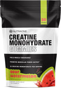 NutraOne Creatine Monohydrate Gummies Pre- and Post Workout Recovery Fuel Muscular Performance Increase Endurance Support Muscle Recovery (Sour Watermelon - 30 Servings)
