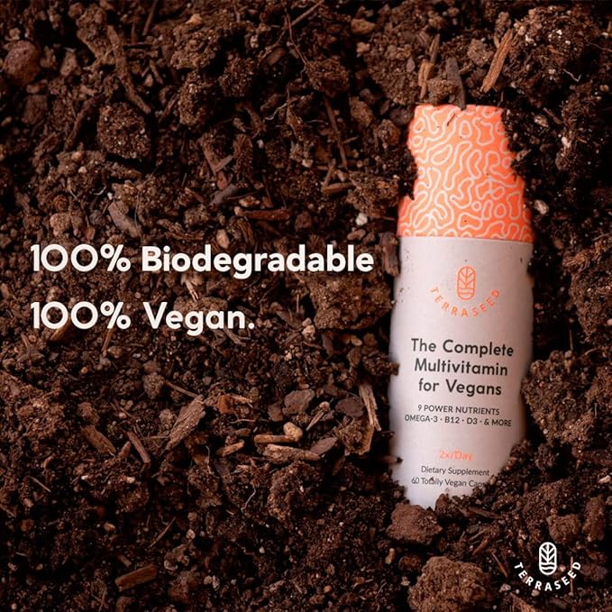 Complete Vegan Multivitamin with Iron Omega 3 Vitamin D3 Folate Zinc Vitamin B12 &amp More - 100% Sustainable Vegan Vitamins - Non-GMO Gluten Free Made in The USA (30 Day Supply)