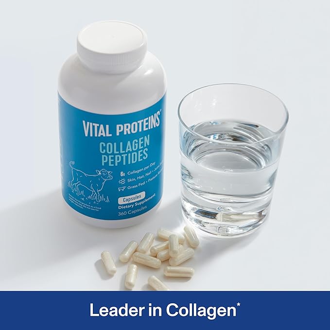 Vital Proteins Collagen Peptides Capsules for Women Collagen Supplement 360 Capsules