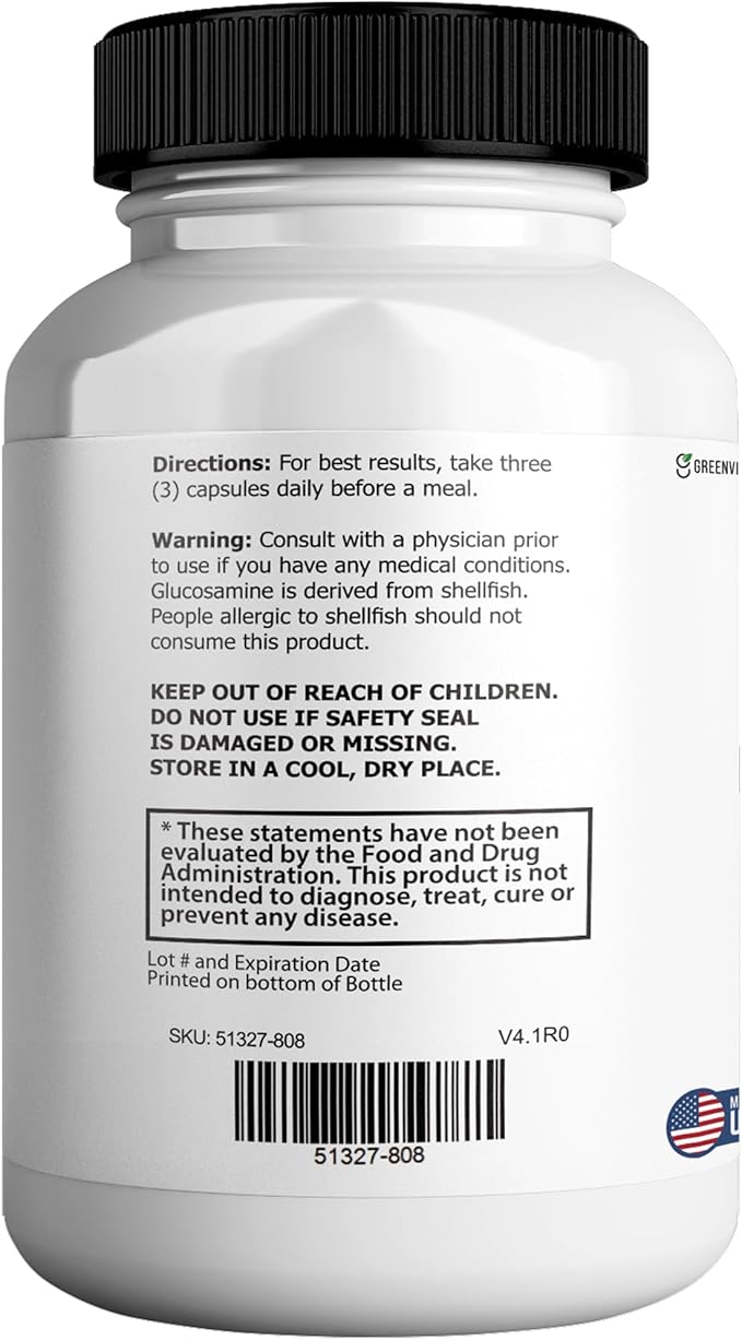 Maximum Strength Joint Max Supplement 60 Capsules with Glucosamine Chondroitin Turmeric 20 Day Supply (1)