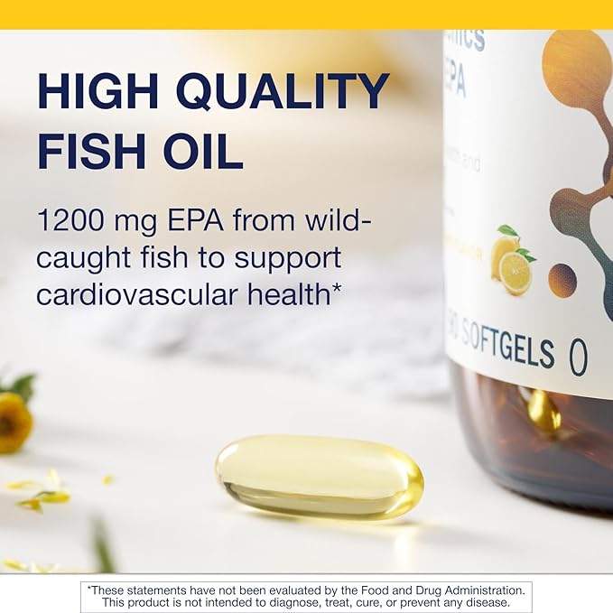 Metagenics OmegaGenics Fish Oil EPA 1200 - High Potency Omega-3 Supplement - Supports Heart Brain &amp Immune Health* - Sustainably Sourced Burpless Formula - Non-GMO Gluten-Free - 90 Softgels