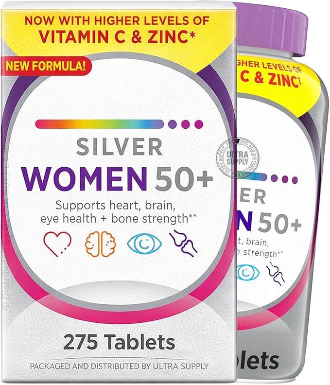Silver Women 50+ Multivitamin Multimineral 275 Tablets with Lutein Gluten Free