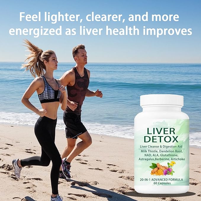 Liver Cleanse Detox &amp Repair Capsules 20-in-1 Liver Detox Supplement with Dandelion Root Turmeric Milk ThistleArtichoke Leaf for Liver Cleanse &amp Digestion Aid Health 60 Capsules