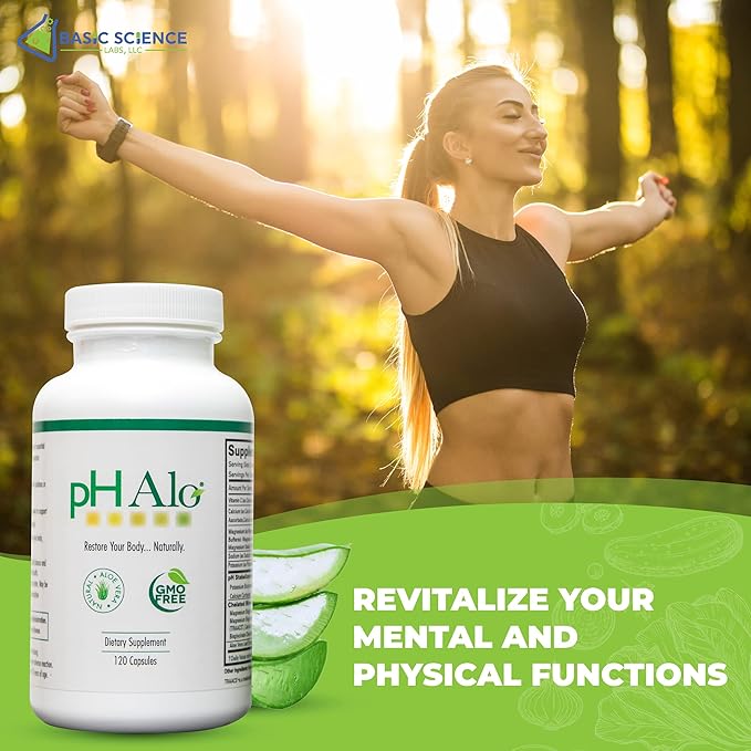 pHAlo pH Balance Supplement Pills - Magnesium Bicarbonates Capsules for Alkaline Balance - Natural Treatment for Focus pH Balance Gut Health Performance and Recovery