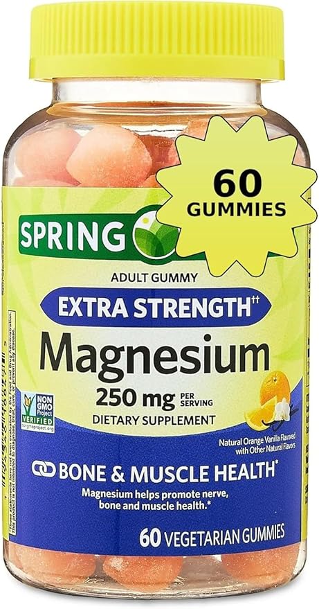 SV Extra Strength Magnesium Gummies for Bone and Muscle Health 250mg 60ct + VSL Sticker