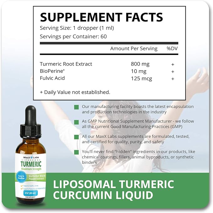 Advanced Bladder Control Supplements for Women &amp Men 60 Capsules + Turmeric Liquid Drops with Curcumin &amp Black Pepper Extract Bioperine - 2 fl Oz