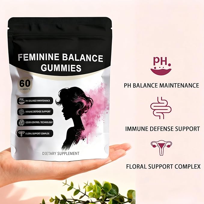 Premium Feminine Balance Gummies for Women | Hawaiian Pineapple Flavor Daily pH Balance &amp Freshness Support | Vegan Sugar-Free Gummies for Intimate Wellness Flora &amp Immune Support | 60 Coun