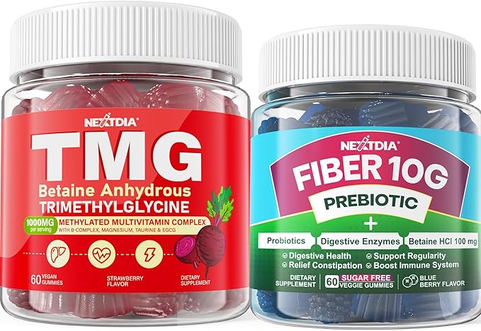 Fiber TMG Supplements Gummies 3Pack