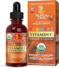 USDA Organic Toddler Vitamin C Drops | Organic Vitamin C Liquid Drops for Toddlers &amp Babies Ages 1-3 Years | Supports Healthy Immune System | Vegan | Non-GMO | Gluten Free | 60 Servings
