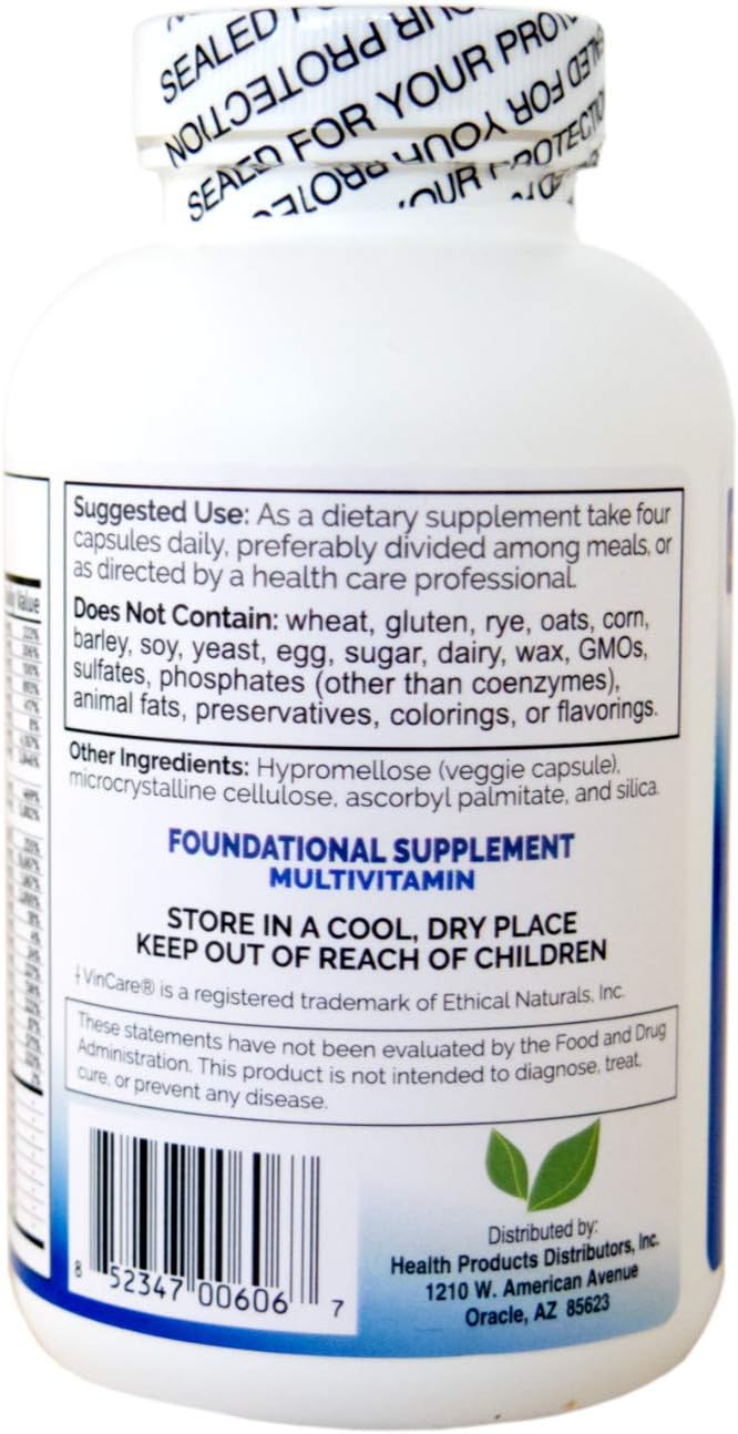 Multi Two (120 Capsules) - Advanced Full-Spectrum Multivitamin Mineral and Cofactor Formula - Coenyzme Vitamins - Veggie Caps