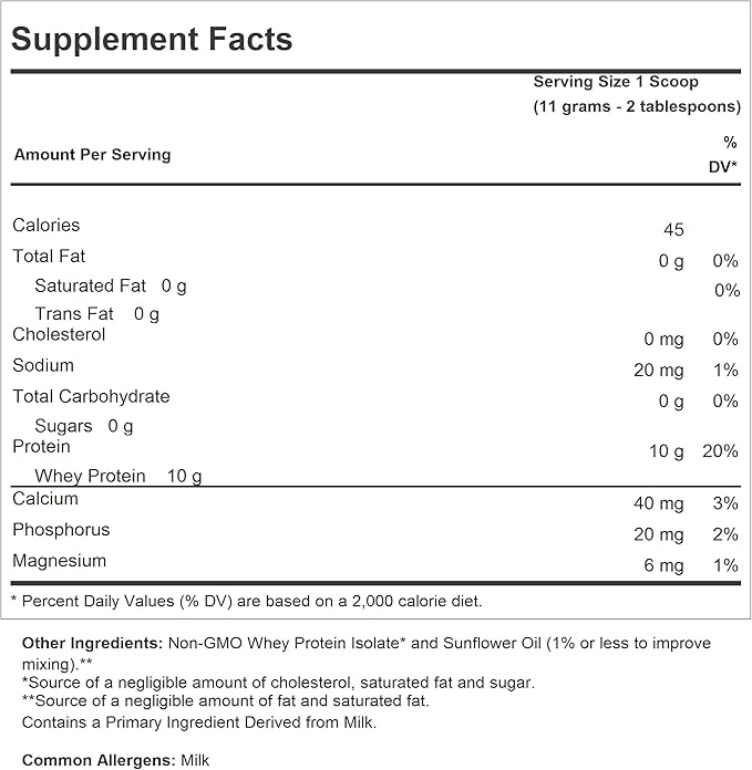 ANDREW LESSMAN Ultimate Whey Protein Isolate 60 Servings - Supports Workout Recovery and Lean Muscle Non-GMO No Added Flavors Fat-Free Sugar and Sweetener-Free Certified Kosher. No Additives